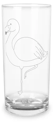 Produktbild von Mr. & Mrs. Panda Longdrinkglas Flamingo Classic 400 ml - Transparent - Geschenk, Cocktailglas, Tumbler, Spruch, Freundin, Wasserglas, Ich, Stolz, Wasserbecher, Trinkglas