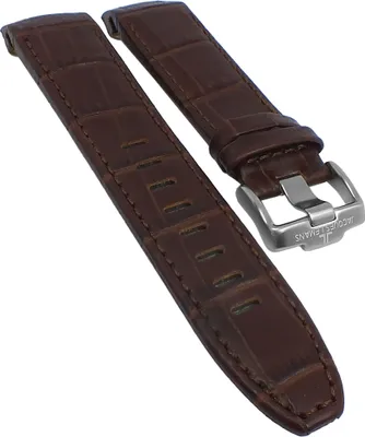 Produktbild von Jacques Lemans Uhrenarmband Leder Krokooptik braun 1-1809 1-1798