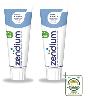 Immagine prodotto di 2 confezioni di dentifricio Zendium Fresh+White - 75 ml ciascuna - confezione risparmio - 2 pezzi