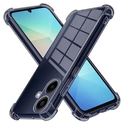 Produktbild von Techsuit - Stoßfestes transparentes Silikon-Case für Samsung Galaxy A06 - rauchschwarz