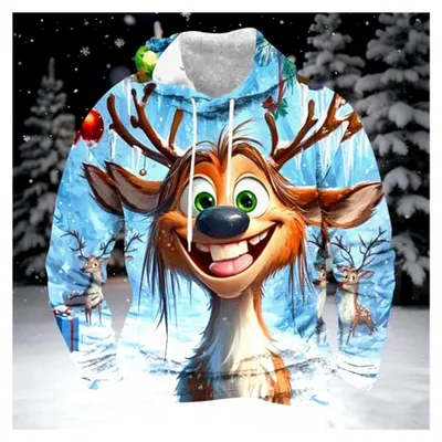 Produktbild von Weihnachtspullover Herren mit Kapuze