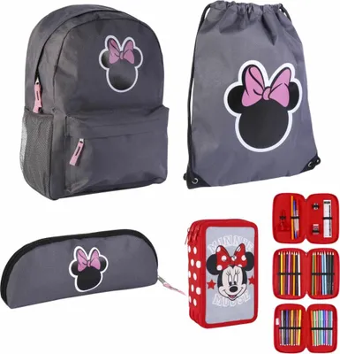 Image de Offre de pack scolaire Minnie Mause set complet 4 pcs. pour enfants