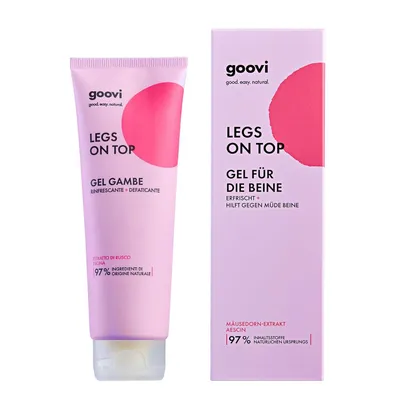 Produktbild von GOOVI Legs On Top Legs Gel - Frische & Leichtigkeit für müde, schwere Beine - 97% natürliche Inhaltsstoffe - 125ml