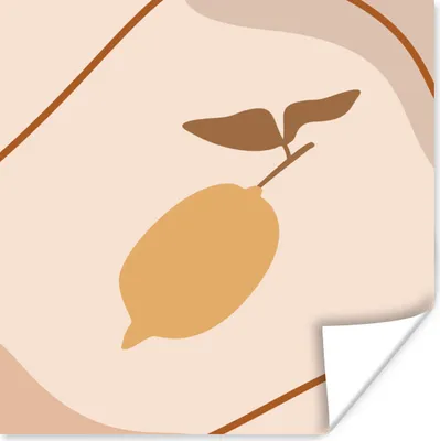 Produktbild von MuchoWow® Poster Sommer - Zitrone - Abstrakt 50x50 cm - Wohnzimmerdekoration