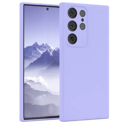 Produktbild von EAZY CASE Silikonhülle für Samsung Galaxy S23 Ultra Silikon Backcover Schutz in Violett