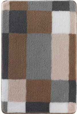 Produktbild von Badematte - Taupe - Grau - Weiß - Polyacryl - 70 x 120 cm