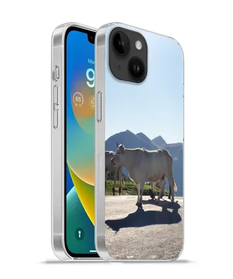 Produktbild von MuchoWow® Handyhülle Schutzhülle Hülle für Apple iPhone 14 - Softcase Schottische Highlander - Licht - Berge - Natur Silikon Softcase Handy Hülle - Mobiltelefonhülle