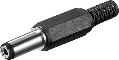 Produktbild von Wentronic DC-Stecker mit Knickschutz - Bohrung 2,1 mm x 5,5 mm