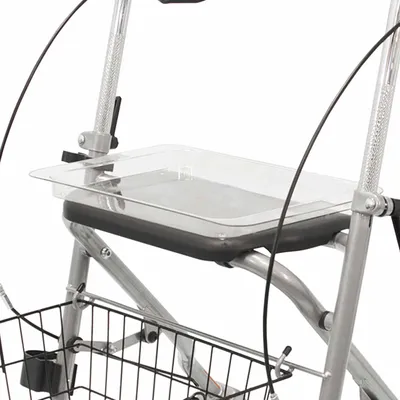 Produktbild von Drive Medical Rollator Tablett transparent, einfach zu reinigen, zur Montage auf Sitzbrett, 5kg Tragkraft