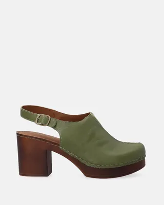 Produktbild von VENEZIA Damen Sandalen Riemensandalen Sommerschuhe - Grüne Damen-Ledersandalen mit Blockabsatz aus Echtleder Rindsleder Grün Größe 39