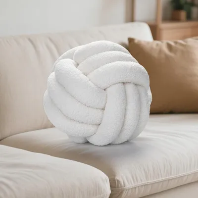 Imagen del producto de Almohada con botón, hecha a mano, de 28 cm, para habitación infantil