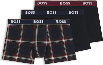 Produktbild von BOSS 3er-Pack Herren-Boxershorts aus Baumwolle mit elastischem Bund und Logo 50531701