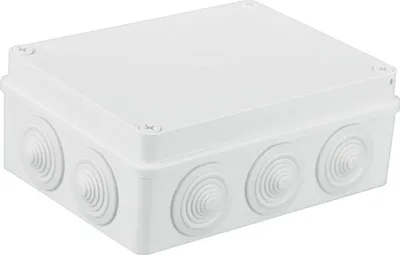 Obrázek produktu pro Povrchová krabice 10 vývodek IP65 190x140x70 bílá PAWBOL
