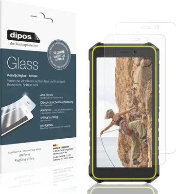 Image de 2x Protection ecrán pour Ulefone RugKing 2 Pro mat Verre souple Film Protecteur 9H dipos