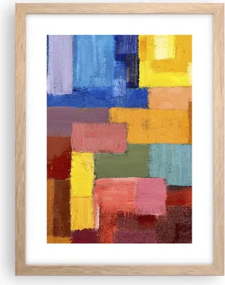 Produktbild von Gerahmtes Poster - Rahmen in heller Eiche - Abstraktion modern - 30x40 cm - Wand Bild - Wanddeko - Wandbilder - Wandposter - Bilderrahmen - Bilder - Kunstdruck - Wandbild - P2NPA30x40-3703
