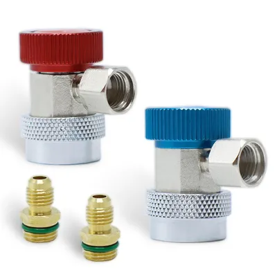 Produktbild von CCLIFE 2tlg R12 R134A AC Auto Klimaanlage Adapter Koppler Schnell Hoher Niederdruck