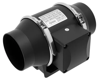 Immagine prodotto di Ventilatore di aspirazione per bagno, cucina, WC - Ventilatore ad incasso 220V - 35W - 220 m³/h - 2600 giri/min - IPX2 - Spina europea - Nero