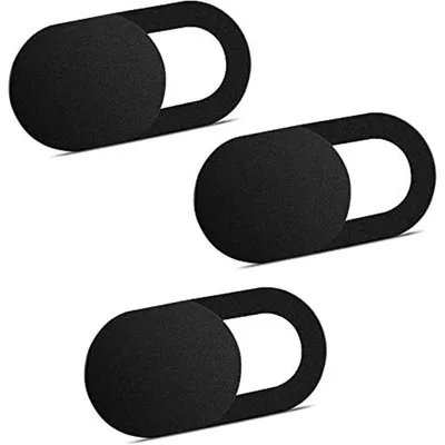Produktbild von Webcam Abdeckung 3er Set Schwarz Ultra dünn Slider Privacy-Schutz für Laptop PC Smartphones Tablets