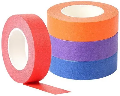 Imagen del producto de Juego de 4 rollos de cinta adhesiva, cinta de colores para proyectos creativos, 19 mm x 20 m, ideal para manualidades y decoración
