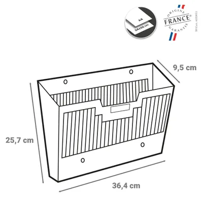 Productafbeelding van CEP Wandprospekthalter Basic, DIN A4, 1 Fach, schwarz