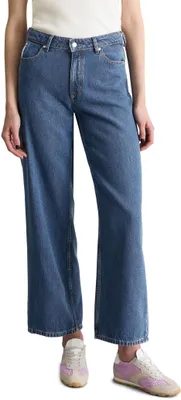 Productafbeelding van Marc O'Polo denim dames jeans, cropped model, wijde pasvorm, blauw (medium blauw, multicolor 04)