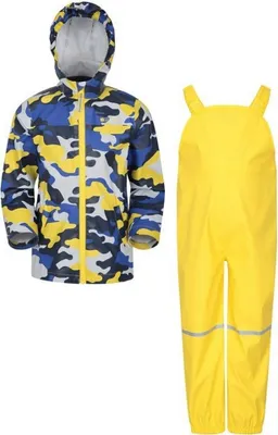 Produktbild von Mountain Warehouse - "Raindrop" Wasserfeste Jacke und Hose im Set für Kinder MW264 (98) (Hellgelb)
