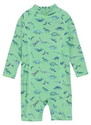 Productafbeelding van CareTec badpak met lange mouwen, kleur: absintgroen, maat: 86 cm, voor jongens