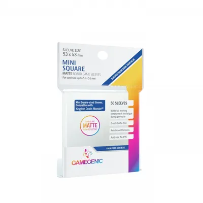 Produktbild von Gamegenic - Matte Board Game Sleeves Mini Square (53 x 53)