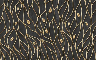Image de Tapis magnétique pour revêtement de radiateur, feuilles d'or, 60x100cm