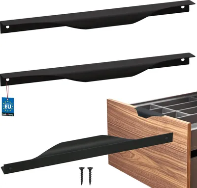 Productafbeelding van KOTARBAU® ZnAl Meubelgrepen, meubelgrepen, kastgrepen, 256/276 mm, zwart, voor meubels, deurgreep, voor keukenkasten, modern, zwart