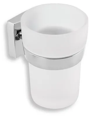 Produktbild von Novaservis Zahnbürsten- und Zahnpastahalter aus Glas, Metalia 12, Chrom