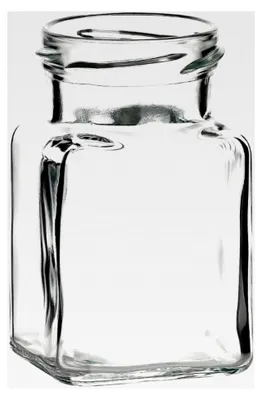 Produktbild von 12er Set Einmachgläser 150 ml mit Schraubverschluss für Weihnachten - Eckige Gläser mit bunten Motiv-Deckeln
