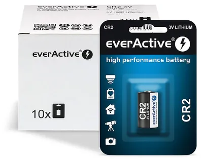 Obrázek produktu pro Lithiové baterie everActive CR2, kapacita 850 mAh, 3 V, dlouhá životnost, až 10 let