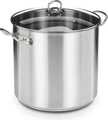 Image de Jumbopot professionnel - grande capacité - 1 pièce - argent - acier inoxydable - 30x28cm