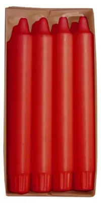 Produktbild von 8 Kronkerzen Ø 2,4 cm · 20 cm rot aus 100 % Stearin