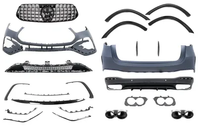 Produktbild von Bodykit für Mercedes GLE W167 SUV 2024+ GLE53 Design Stoßstange Kühlergrill Stoßstange Endrohre.