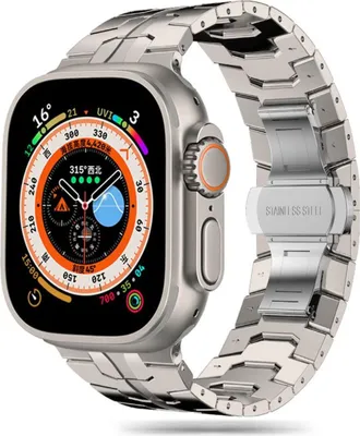 Zdjęcie produktu dla Tech-Protect Stainless Line Apple Watch 6 / 7 / 8 / 9 / 10 / Se / Ultra 1 / 2 (44 / 45 / 46 / 49 Mm) Titanium