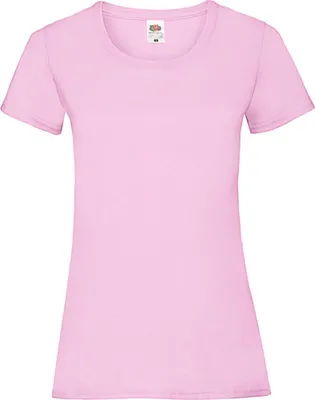 Produktbild von Fruit of the Loom Damen Rundhals Basic T-Shirt Shirt Kurzarm, Größe:S (10), Farbe:Light Pink