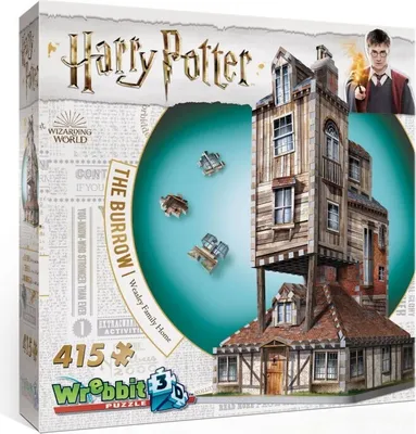 Produktbild von Wrebbit Puzzle Harry Potter 3D Puzzle Líščia diera (Weasleyho dom) WP-W3D-1011