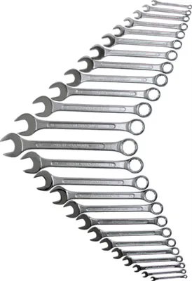 Produktbild von BGS 1190 Maulringschlüssel-Satz, nach DIN 3113A, 6-32 mm, 25-tlg.