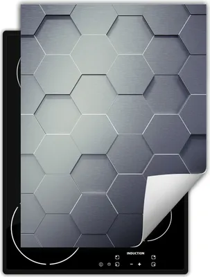 Produktbild von DarHaus Herdabdeckplatte Einteilig Küche Abdeckplatte für Glaskeramikfeld Abdeckung Induktionskochfeld Aufrollbare Matte 40x52 cm, grau - Muster