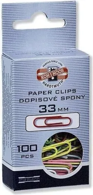 Obrázek produktu pro Koh-i-noor dopisové spony 33 mm barevné, 100ks