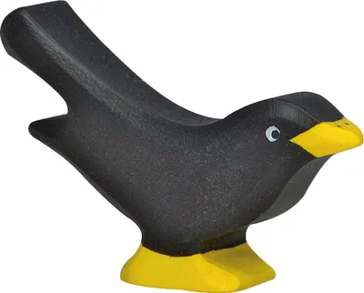 Produktbild von Holztiger Amsel Vogel Holzfigur