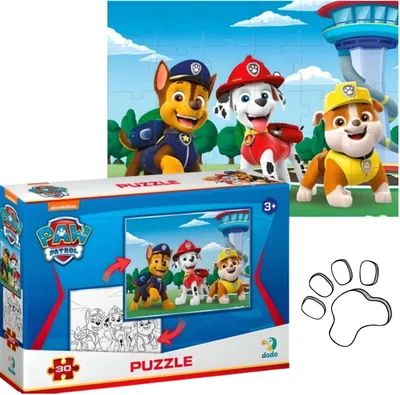Obrázok produktu pre Puzzle 30 Tlapková patrola 2 v 1