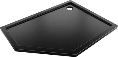 Obrázok produktu pre Mexen Flow päťuholníková sprchová vanička slim pravá 100 x 80 cm, čierna matná - 46P708010R