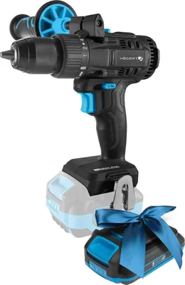 Produktbild von HÖGERT TECHNIK Bürstenloser Akku-Bohrschrauber 18V, 80 Nm Drehmoment, 13 mm Bohrfutter, 20+1 Drehmomentstufen, LED-Beleuchtung, Metallgetriebe + PROMO 2,0 Ah Akku