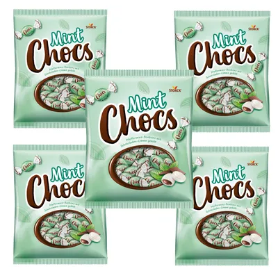 Produktbild von Storck Pfefferminz Bonbons mit Schokoladen Cremefüllung 425g 5er Pack