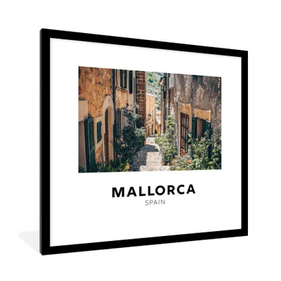 Produktbild von MuchoWow® Gerahmtes Poster Mallorca - Spanien - Haus 40x40 cm - Poster mit Schwarzem Bilderrahmen Wandposter Rahmen Foto Bilder - Poster - Plakat im Rahmen