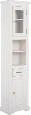 Zdjęcie produktu dla Wysoka szafka łazienkowa Półka Szafka łazienkowa Meble łazienkowe Półki Szafki łazienkowe 45x36x180cm