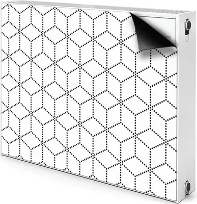 Produktbild von Magnet Heizkörperabdeckung Heizkörperverkleidung Verkleidung Abdeckung 80x60 cm  - Grau, Würfel